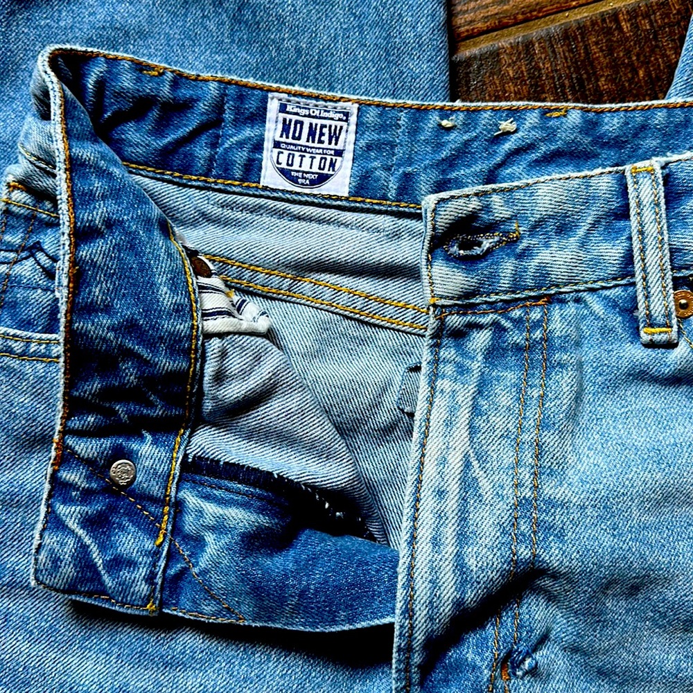 Classic perfect brand new blue jeans. Kings of indigo